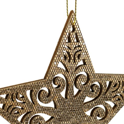 Artikel Stern Gold zum Hängen 8cm - 12cm 9 St