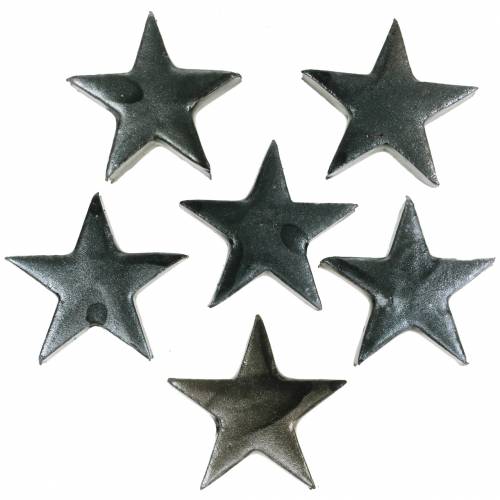 Floristik24 Deko Sterne Grau 4cm 12 St