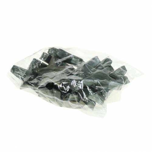 Floristik24 Deko Sterne Grau 4cm 12 St
