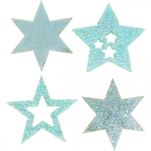 Artikel Deko Sterne zum Basteln Mint Selbstklebend Moosgummi 4cm 36St