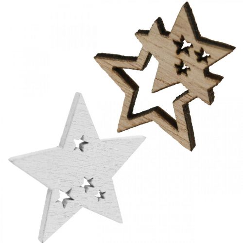 Holz-Streudeko Sterne TISCHDEKO ACCESSOIRES WANDDEKO Wohnidee natürlich