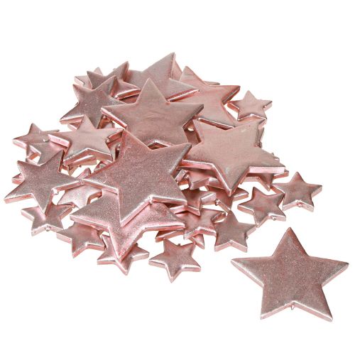Artikel Sterne Deko Weihnacht Rosa Ø3/5/7cm – 2. Wahl – 44 St