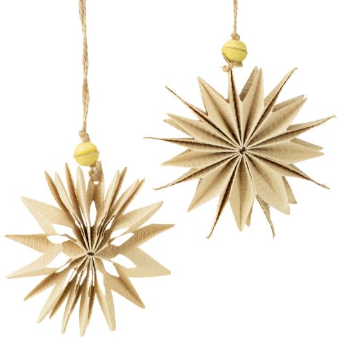 Sterne aus Papier Papiersterne Naturfarben Ø10cm 6 St