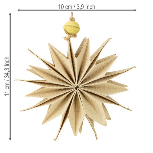 Artikel Sterne aus Papier Papiersterne Naturfarben Ø10cm 6 St