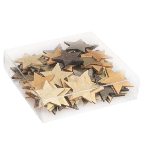 Artikel Sterne zum Streuen Holzdeko Weihnachten Ø4cm 72 St