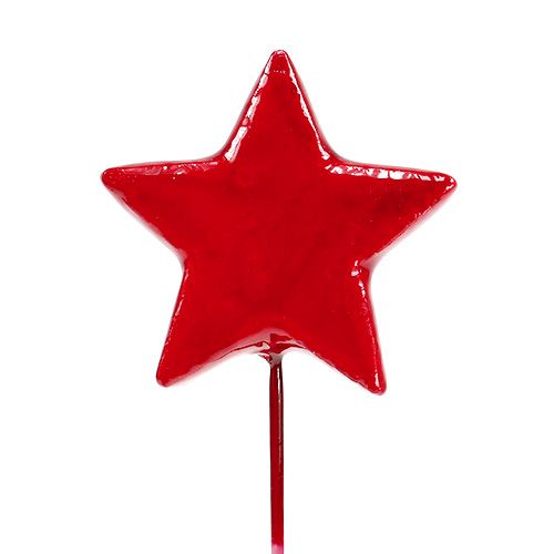 Floristik24 Sterne am Draht zum Dekorieren 5cm Rot 48St