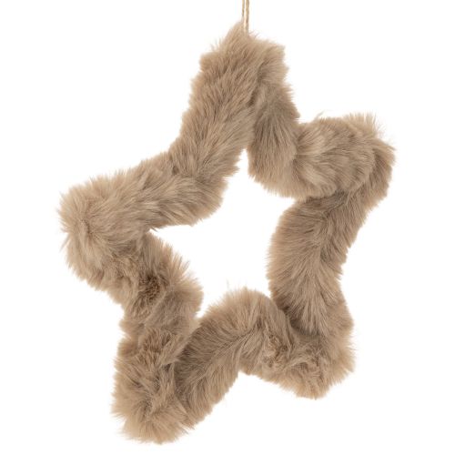 Hängender Dekostern Kunstfell beige 21cm 4 Stück bestellen | Floristik24.at