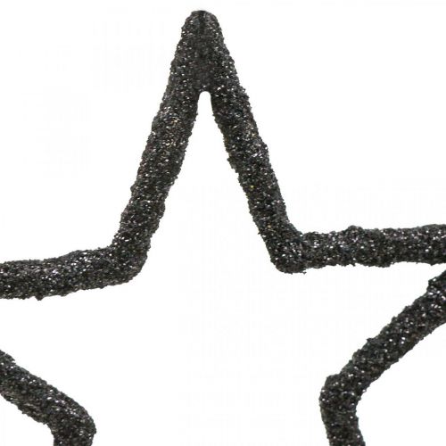 Artikel Streudeko Weihnachten Sterne Schwarz Glitter Ø4cm 120 St