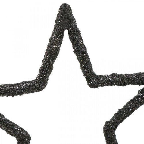 Artikel Streudeko Weihnachten Sterne Schwarz Glitter Ø4cm 120St