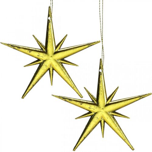 Artikel Weihnachtsdeko Stern Anhänger Golden B11,5cm 16 St