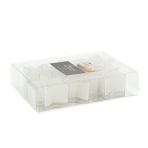 Floristik24 Sternteelicht mit Duft weiß 4cm 6St