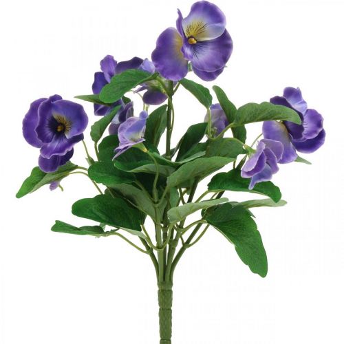 Floristik24 Künstliche Stiefmütterchen Violett Kunstblume Wiesenblume 30cm