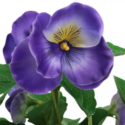 Künstliche Stiefmütterchen Violett Kunstblume Wiesenblume 30cm