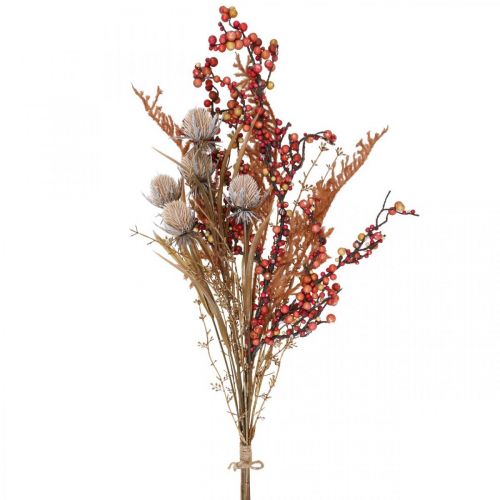 Floristik24 Kunstpflanzen Herbstdeko Disteln Beeren Farn 65cm Bund