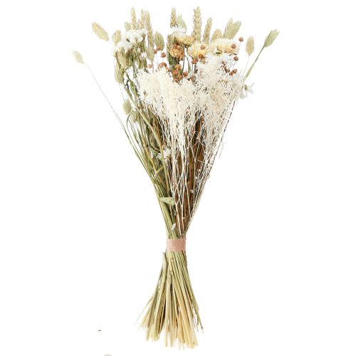 Artikel Strauß mit Trockenblumen Strohblumen Getreide Weiß 55cm