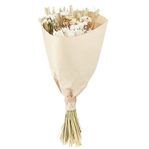 Artikel Strauß mit Trockenblumen Strohblumen Getreide Weiß 55cm
