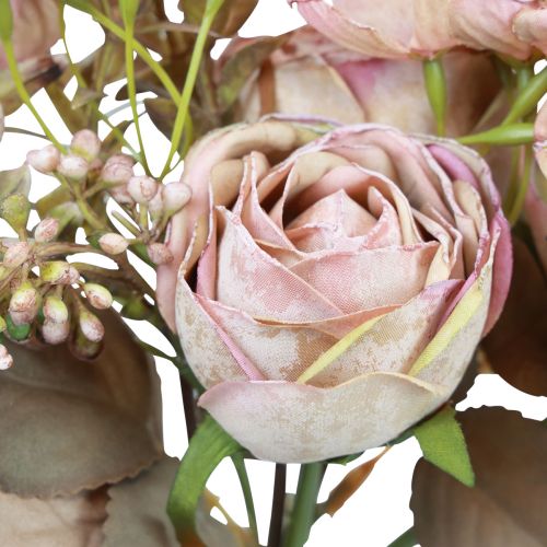 Floristik24 Kunstblumenstrauß Kunstblumen Künstliche Rosen Antik 30cm