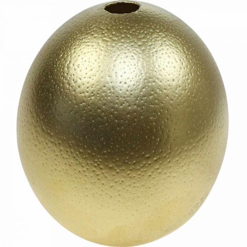 Artikel Straußenei Deko Ausgeblasen Osterdeko Gold Ø12cm H14cm