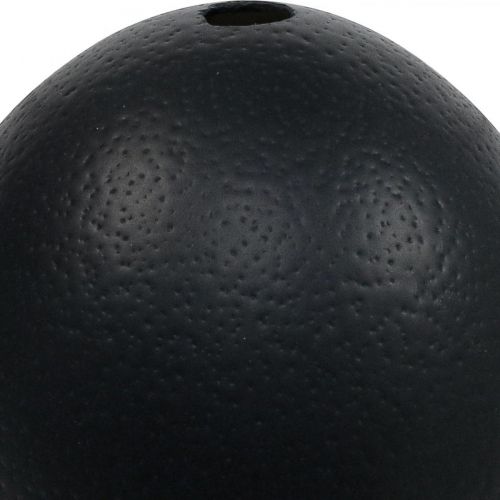 Artikel Straußenei Deko Ausgeblasen Osterdeko Schwarz Ø12cm H14cm