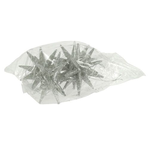 Artikel Sterne mit Glimmer champagner 11,5cm 4St