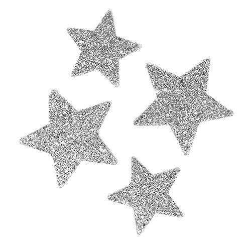Sterne zum Streuen Silber sort. 4-5cm 40St