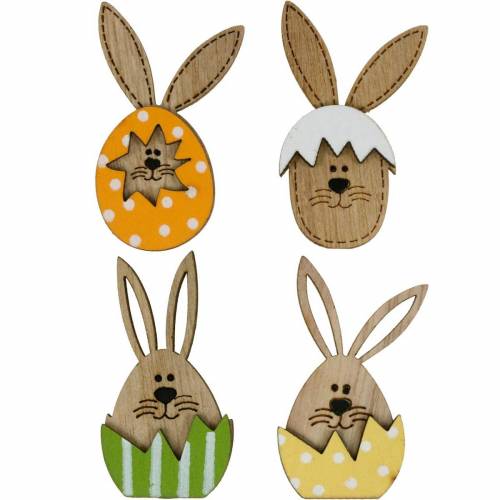 Streu-Deko Hase im Ei, Geschenk-Deko, Hasenei zum Dekorieren, Holzdeko zum Aufkleben 12St Streu-Deko Hase im Ei, Geschenk-Deko, Hasenei zum Dekorieren, Holzdeko zum Aufkleben 12St