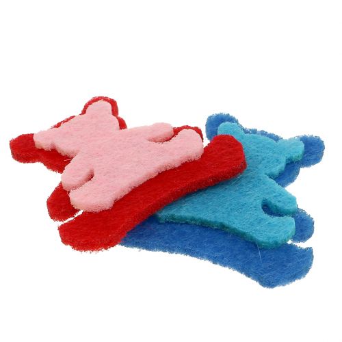 Streudeko Bär aus Filz bunt sortiert 3,5cm x 3,5cm 100St