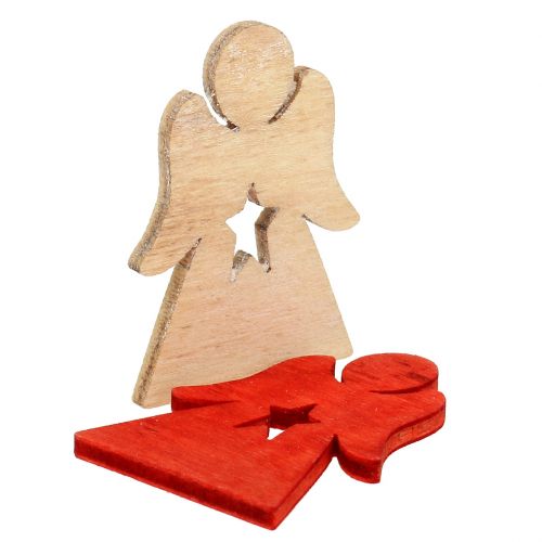 Artikel Christkinder aus Holz zum Streuen Rot, Natur 4cm 72St