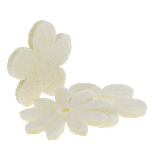 Artikel Streudeko Filzblume Creme Ø3,5cm 96St