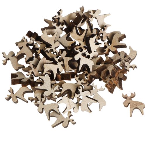 Artikel Streudeko Holz Elch Deko Natur Braun 2x2,5cm 108 St