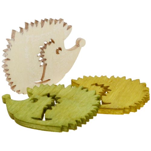 Floristik24 Streudeko Igel aus Holz bunt sortiert 4cm 72 St