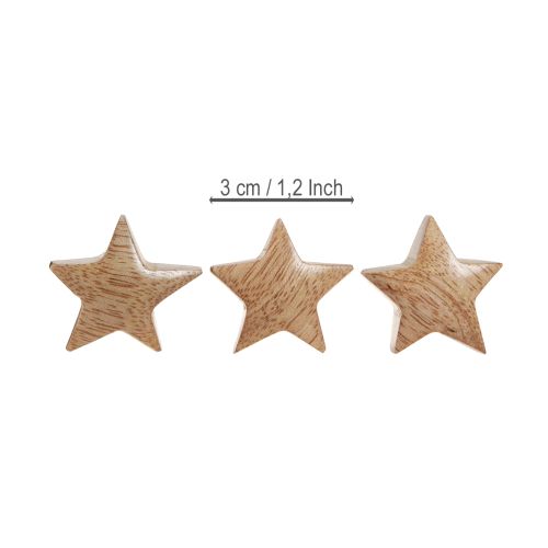 Artikel Streudeko Holz Mini Sterne Adventsdeko Mangoholz 3cm 9 St