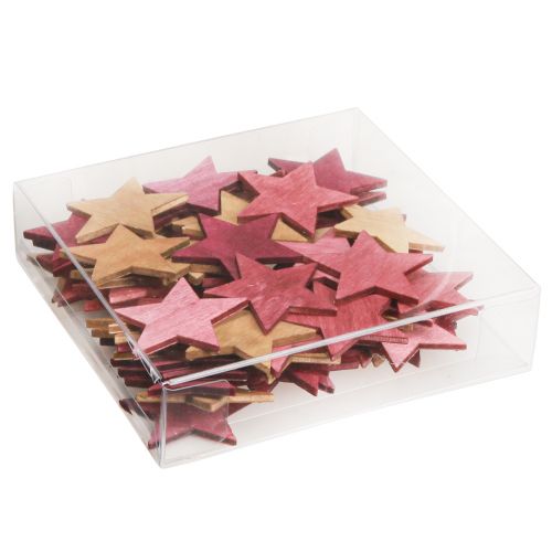 Artikel Streudeko Holz Weihnachtssterne 3 Farben Ø4cm 72 St