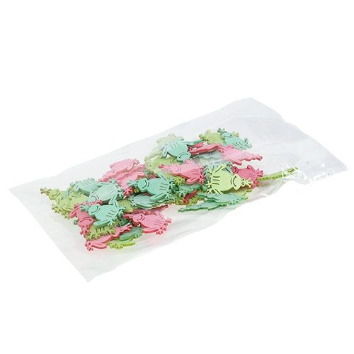 Floristik24 Streudeko Holzfrosch sort. 4cm 72 St