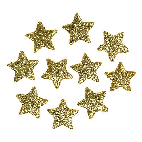 Floristik24 Streudeko Weihnachten Stern Gold 2,5cm 100St