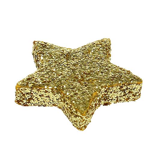 Floristik24 Streudeko Weihnachten Stern Gold 2,5cm 100St