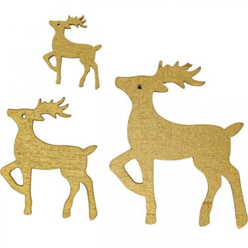 Floristik24 Streudeko Weihnachten Streuteile Holz Deko Rentier 50St