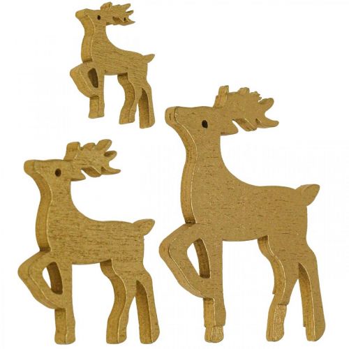 Floristik24 Streudeko Weihnachten Streuteile Holz Deko Rentier 50St