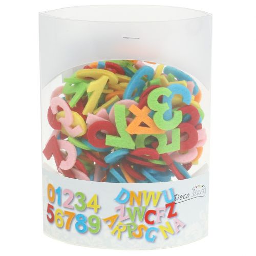 Floristik24 Streudeko Zahlen aus Filz bunt sortiert 3cm 150St