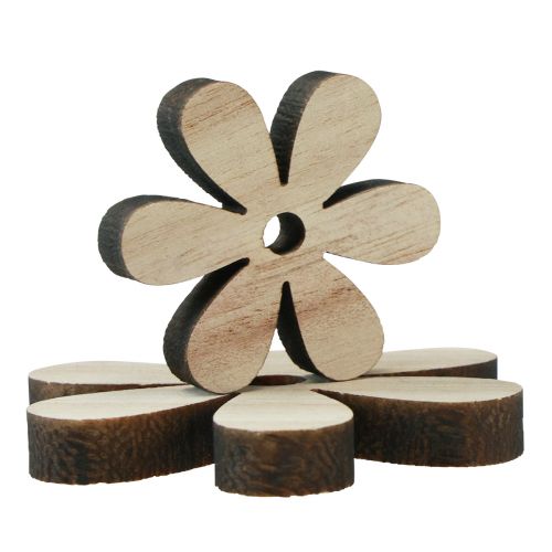 Artikel Streudeko Holz Blumen Natur Braun Tischdeko Ø2–6cm 20St