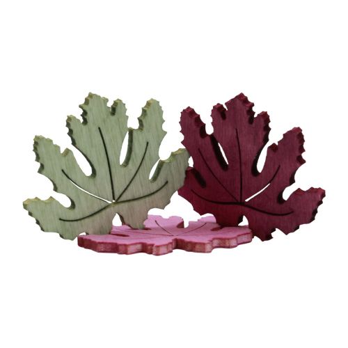 Artikel Streudeko Holz Herbstblätter Tischdeko Lila Rosa Grün 4cm 72 St