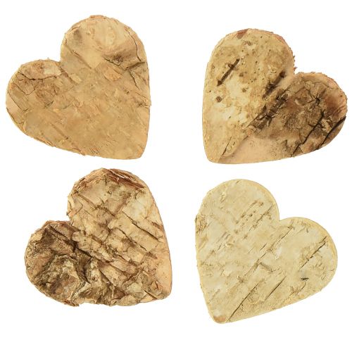 Artikel Streudeko Holz Herz Holzherzen Rinde Birke 4cm 60St