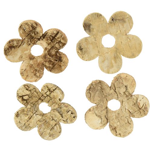 Floristik24 Streudeko Holz Rinde Blumen Birke Vintage Ø5cm 36 St