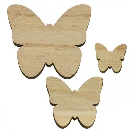 Floristik24 Streudeko Schmetterlinge Holz Deko Schmetterlinge 2,5–6,5cm 29St