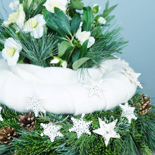 Streudeko Schneeflocke Glitzer Weiß 5cm 48St