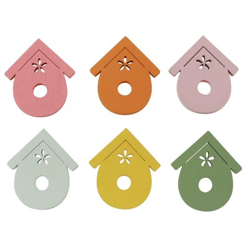 Artikel Streudeko Vogelhaus Holz Tischdeko Farbig 2,5–3,5cm 48 St
