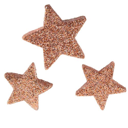 Floristik24 Streudeko Weihnachten Sterne Streusterne Rosa Ø4/5cm 40 St