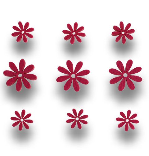 Floristik24 Filzblumen Set in Pink 96St