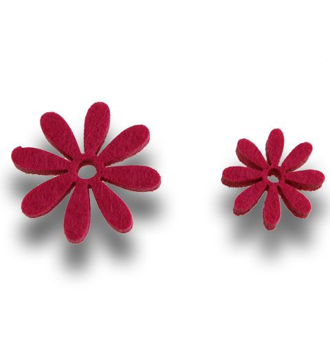 Floristik24 Filzblumen Set in Pink 96St