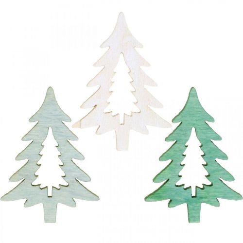 Floristik24 Streudeko Weihnachten Tannenbaum Grün 4cm 72St